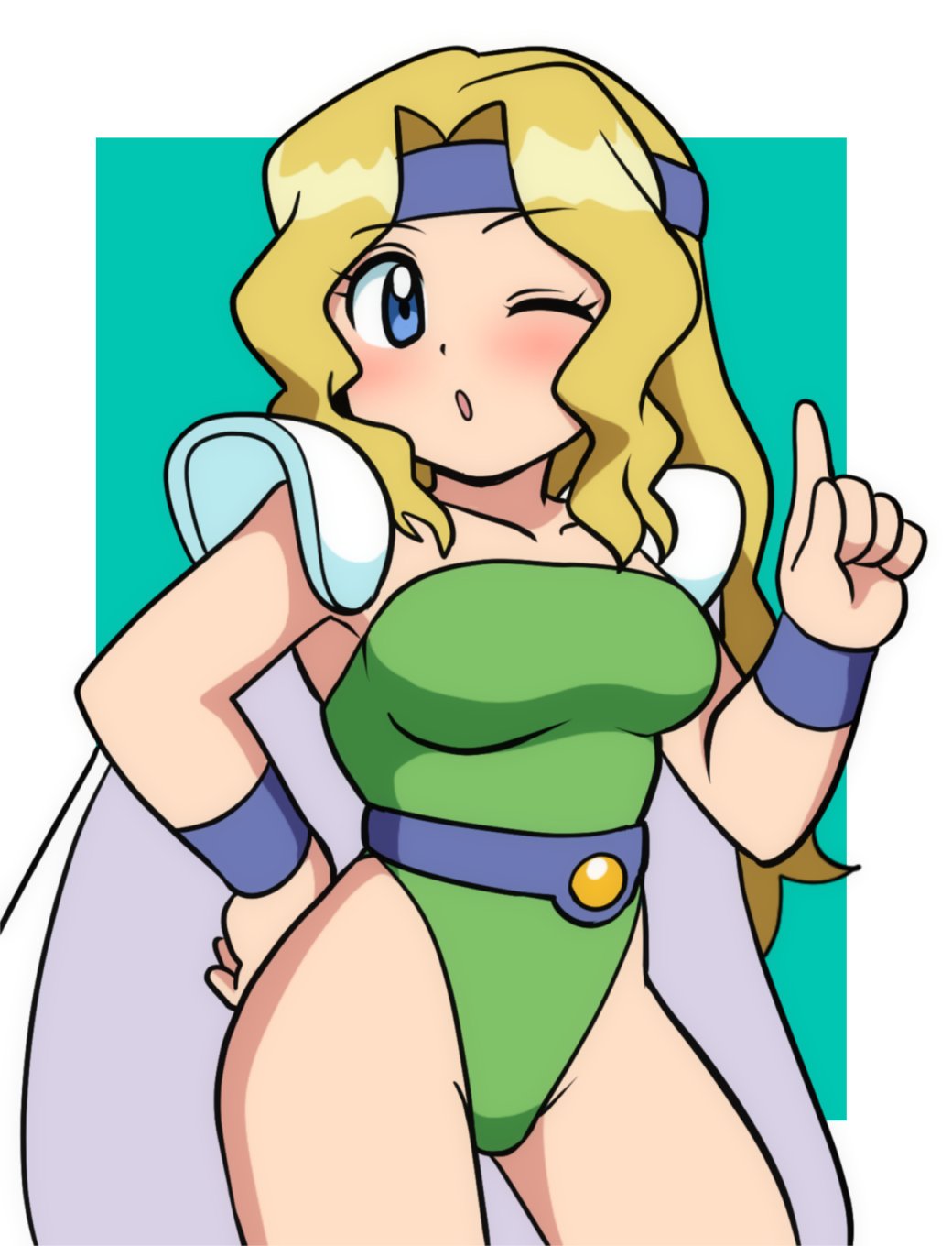 1girl, armor, bangs, belt, blonde_hair, blue_headband, cape, final_fantasy