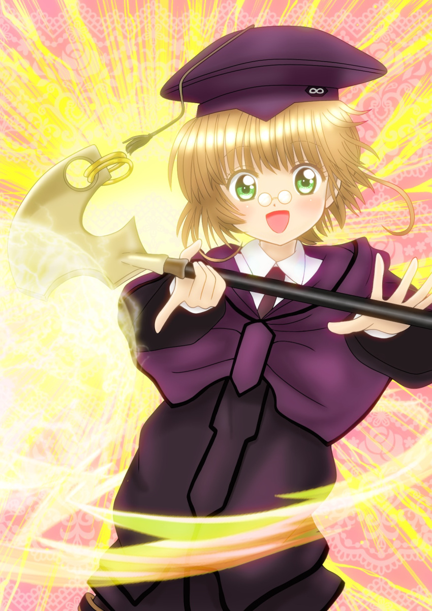 1girl, asukamama89, cardcaptor_sakura, cardinal_(sao), cosplay, glasses, hat, highres