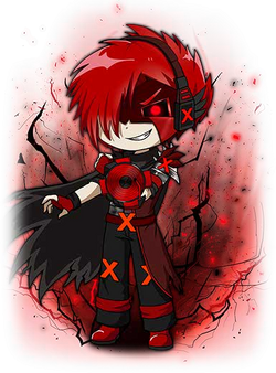 cape, dj_x_(gacha_world), gacha_club, gacha_life, gacha_world, jacket, lunime, red_eyes