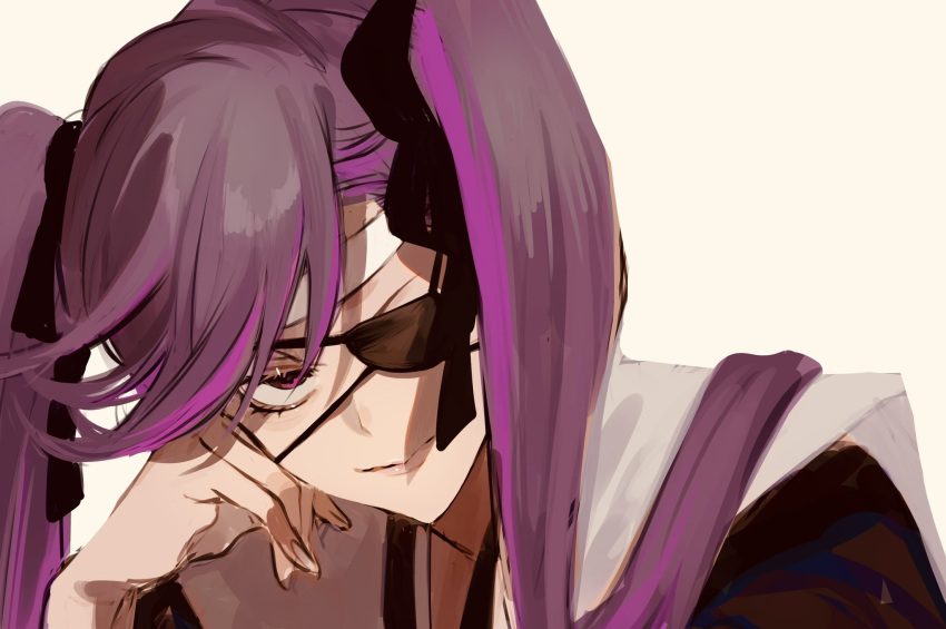 1girl, ajuji_aju, bleach, bleach:_the_thousand-year_blood_war, eyepatch, highres, japanese_clothes, long_hair