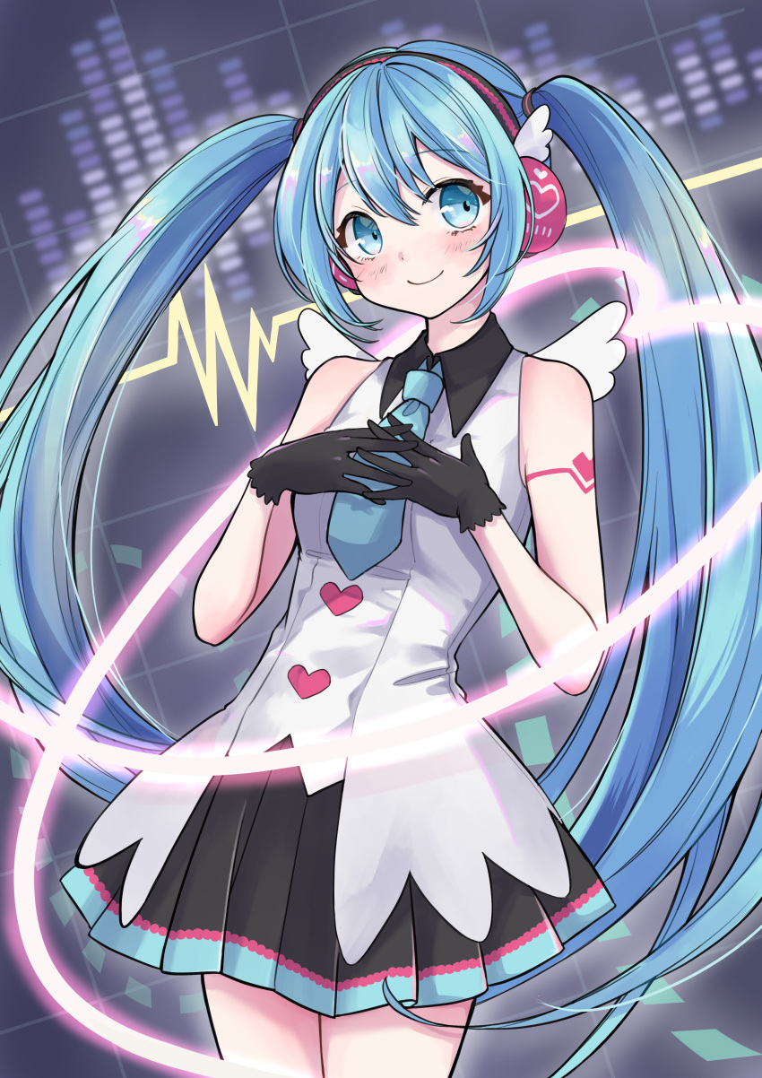 1girl, absurdres, bangs, blue_eyes, blue_hair, blush, cardiogram, collared_shirt