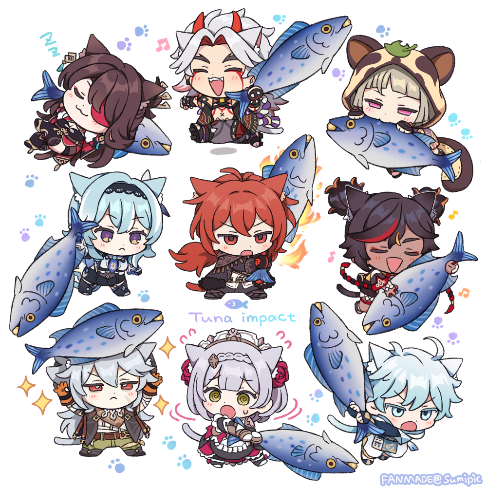 4boys, 5girls, :<, :3, :d, :o, @_@, animal