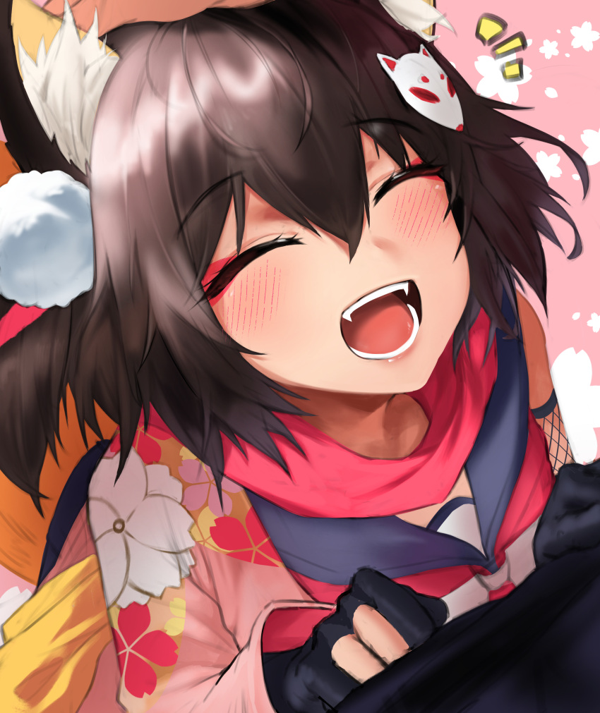 1boy, 1girl, :d, ^_^, ^o^, absurdres, animal_ears, bangs