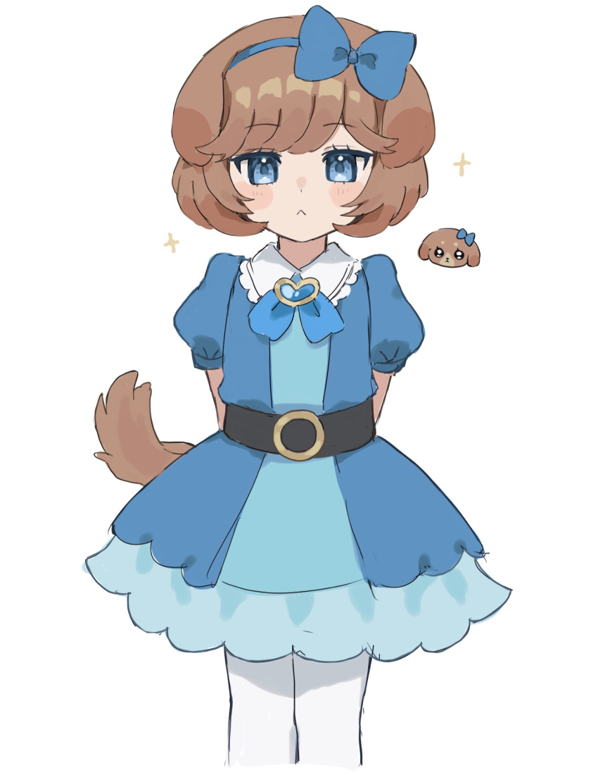 1girl, :<, animal_ears, arms_behind_back, bangs, belt, belt_buckle, black_belt