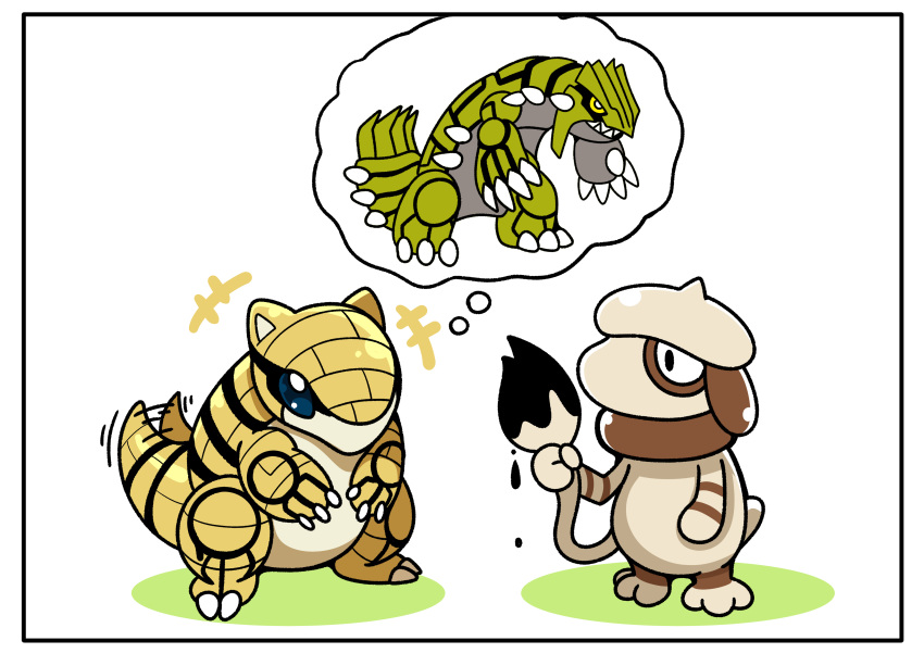 absurdres, afterimage, alternate_color, cosplay, fukidashi_cotton, groudon, groudon_(cosplay), highres