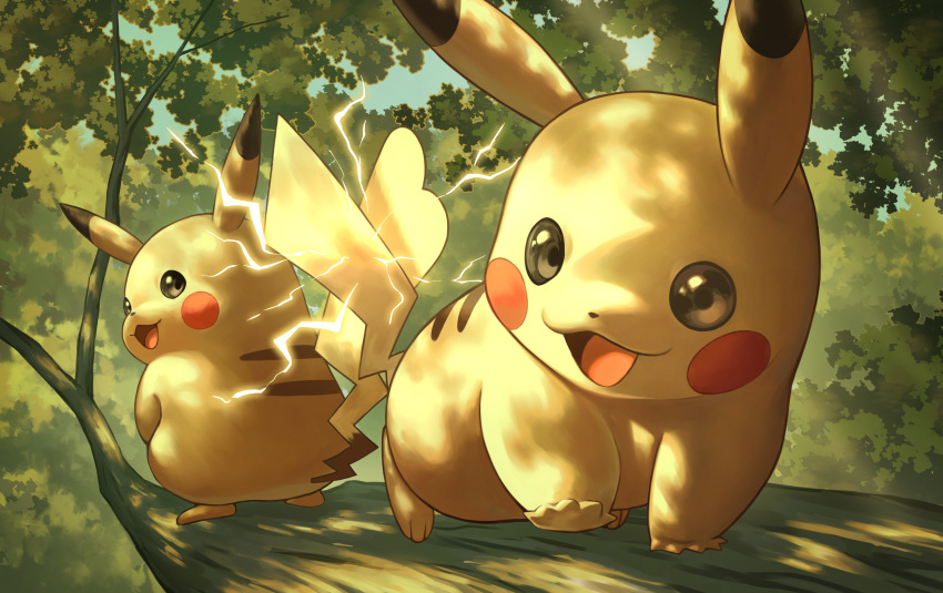 :d, absurdres, akiwashi, branch, brown_eyes, commentary_request, day, electricity