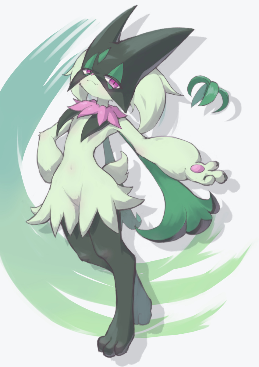 1other, absurdres, closed_mouth, commentary_request, full_body, furry, green_fur, highres