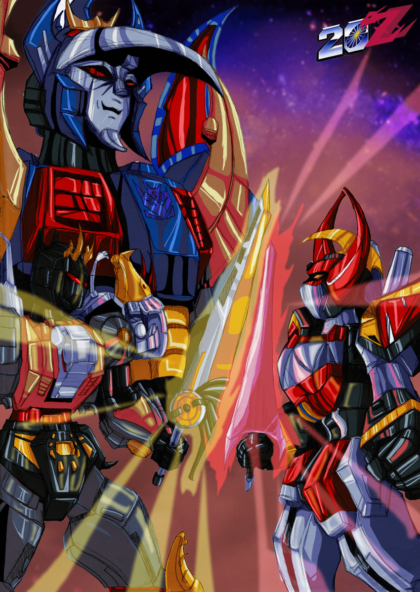 1980s_(style), 3boys, absurdres, armor, autobot, battle, character_request, copyright_request