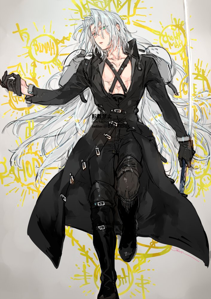 1boy, aqua_eyes, armor, bangs, bishounen, black_footwear, black_gloves, black_jacket