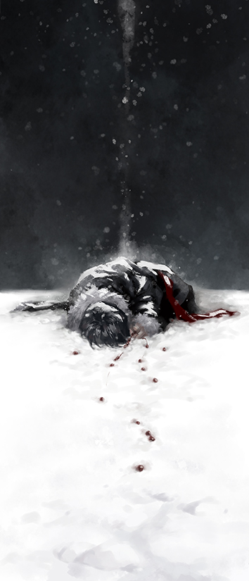 1boy, beads, black_coat, black_hair, broken_necklace, coat, dao_mu_bi_ji, fur-trimmed_coat