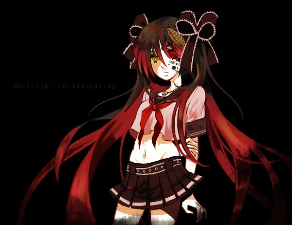 1girl, artist_request, bow, ca_(maeda_koutarou), calne_ca, chibi, crustacean, hair_bow