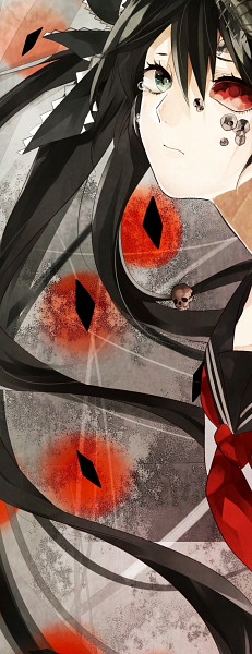 1girl, artist_request, bow, ca_(maeda_koutarou), calne_ca, chibi, crustacean, hair_bow