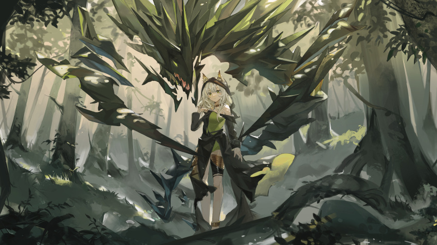 1girl, absurdres, animal_ears, anklet, arknights, bangs, bare_shoulders, black_dress