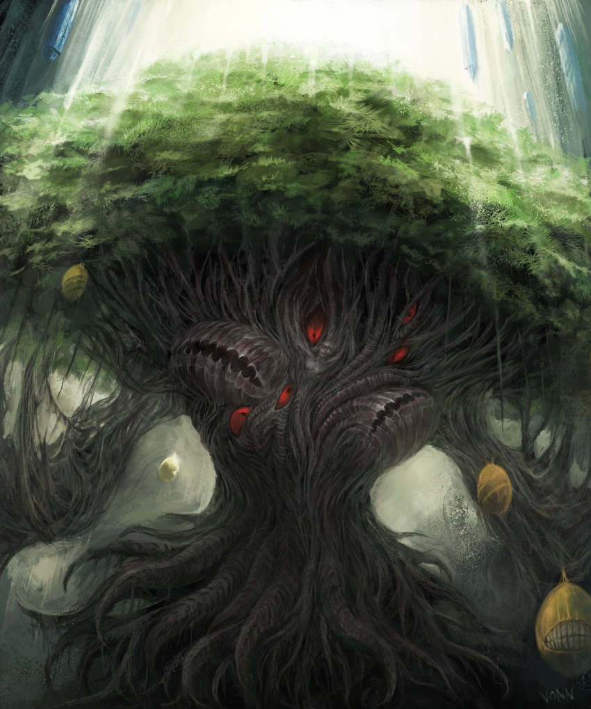 absurdres, agdistis_(ff14), alternate_form, arizdigitalart, artist_name, blank_eyes, commentary, english_commentary