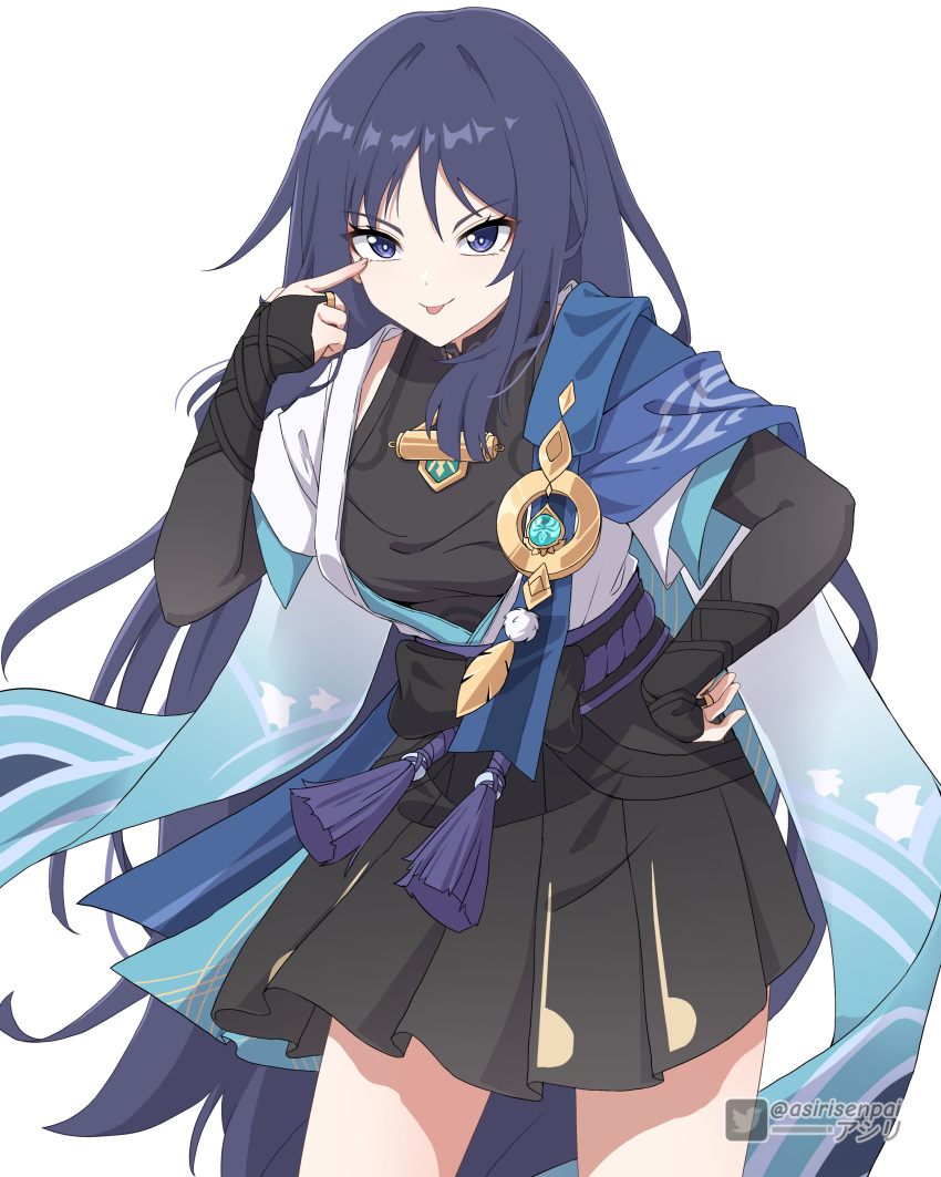 1girl, :p, absurdly_long_hair, absurdres, adapted_costume, alternate_costume, alternate_hair_length, alternate_hairstyle