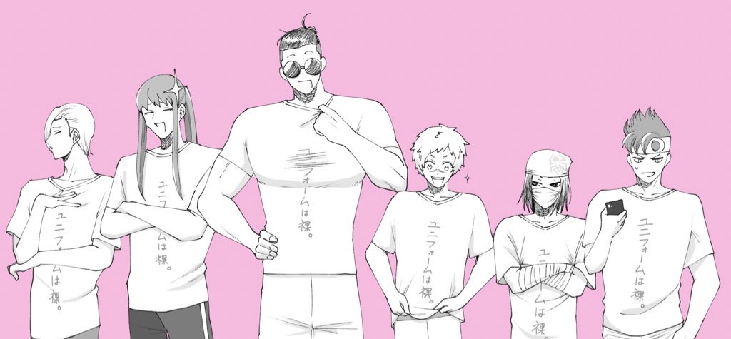 aladdin_(rosen_garten_saga), attila_(rosen_garten_saga), bandaged_arm, bandages, black_hair, closed_eyes, crossed_arms, dietrich_von_bern_(rosen_garten_saga)