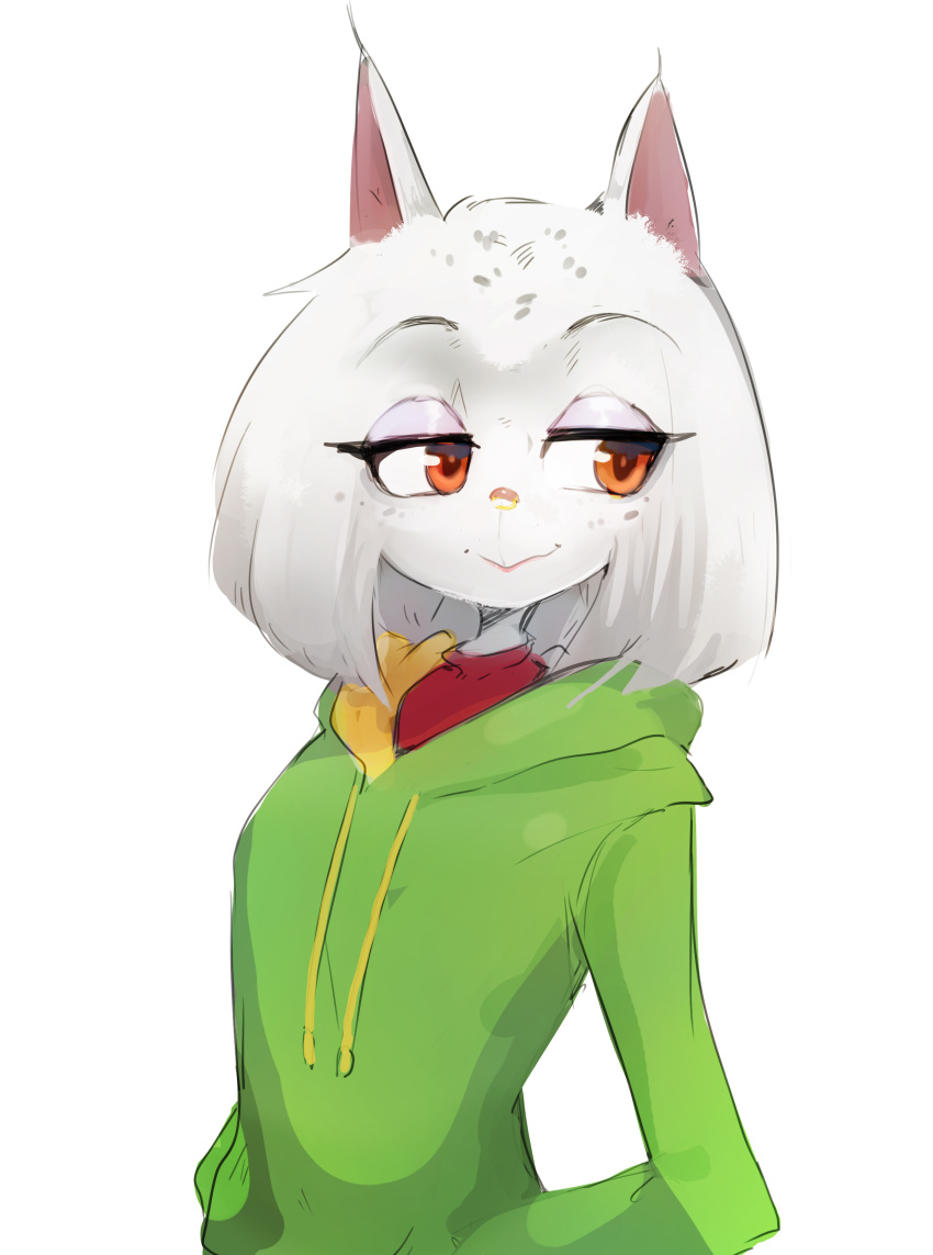 1girl, :>, absurdres, animal_ears, animal_nose, body_fur, character_request, closed_mouth