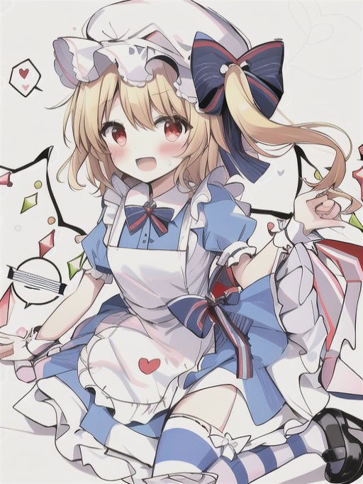 1girl, :d, alternate_costume, black_bow, black_footwear, blonde_hair, blue_dress, bow