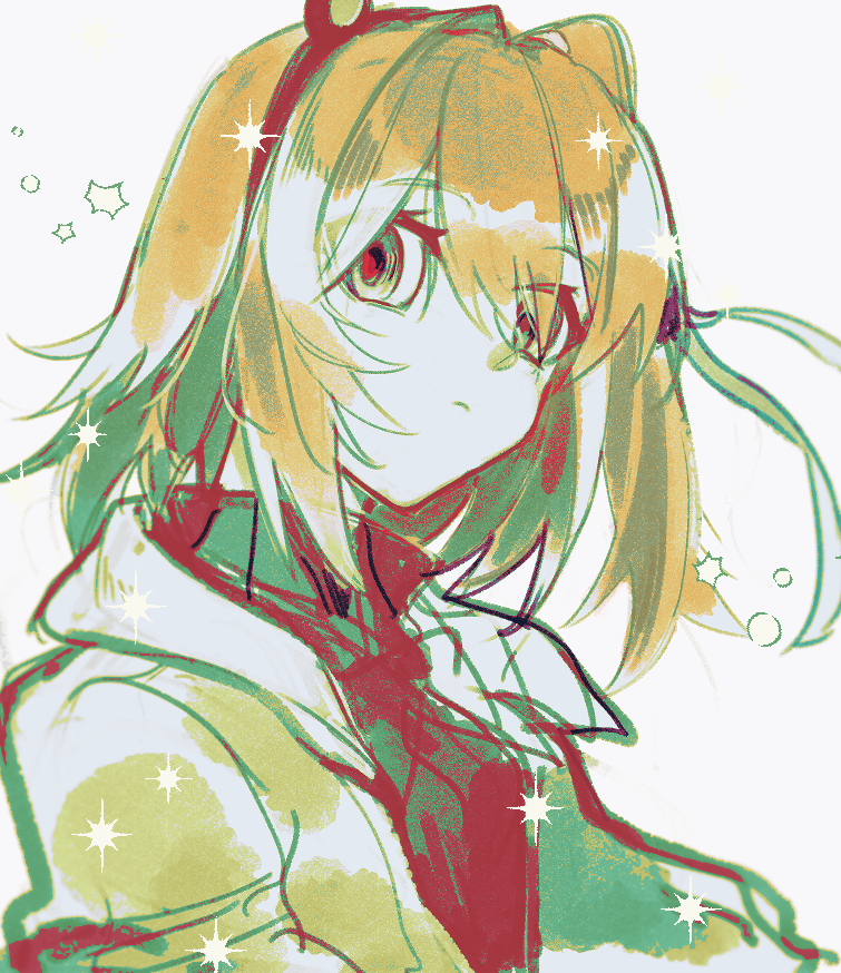 1girl, a.i._voice, adachi_rei, bangs, black_hairband, black_shirt, closed_mouth, empty_eyes