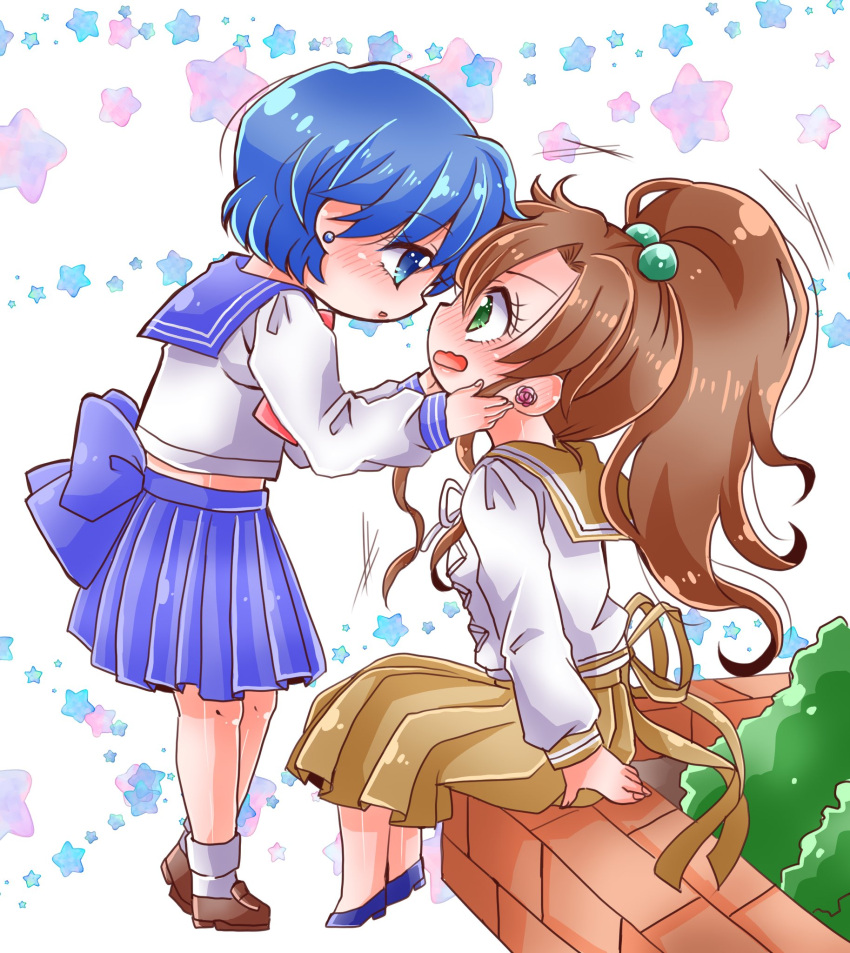 bangs, bishoujo_senshi_sailor_moon, blue_eyes, blue_hair, blue_sailor_collar, blue_skirt, blush, bow