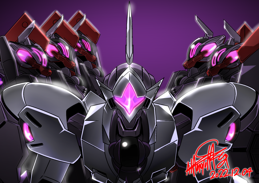 assault_visor, beguir-pente, dated, glowing, gundam, gundam_suisei_no_majo, mecha, michaelis_(mobile_suit)