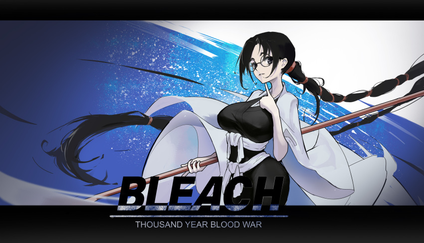 1girl, absurdres, bangs, black_eyes, black_hair, bleach, bleach:_the_thousand-year_blood_war, braid