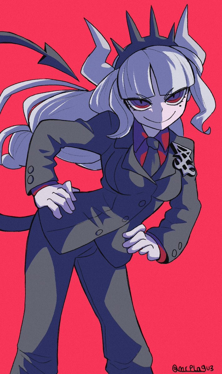 1girl, bangs, black_jacket, black_necktie, blunt_bangs, breasts, buttons, contrapposto
