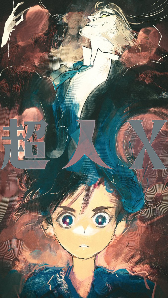 1boy, 1girl, black_hair, blank_eyes, blue_necktie, chandra_hume_(choujin_x), choujin_x, collared_shirt