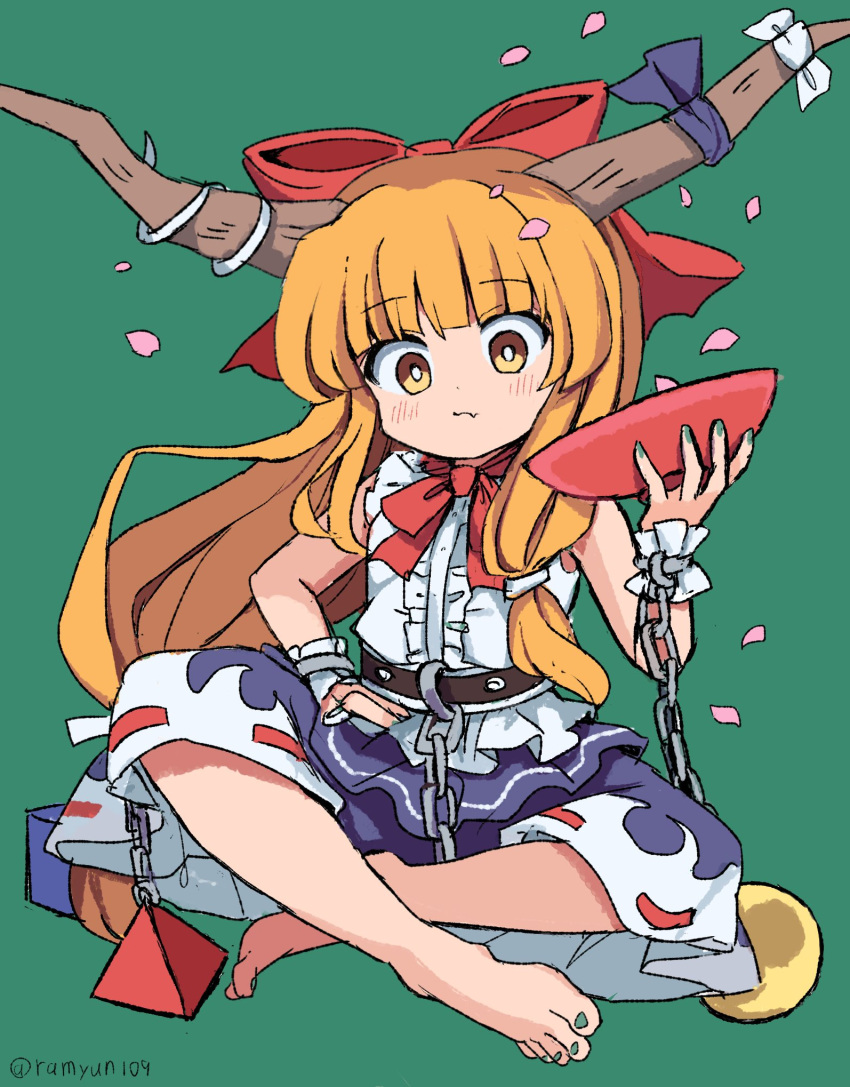 alcohol, barefoot, belt, blouse, bow, chain, cube, drunk