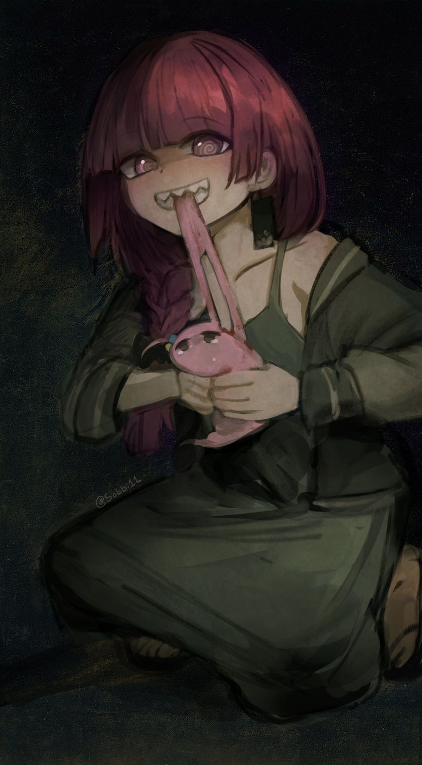2girls, @_@, absurdres, bangs, biting, black_bow, black_jacket, blunt_bangs