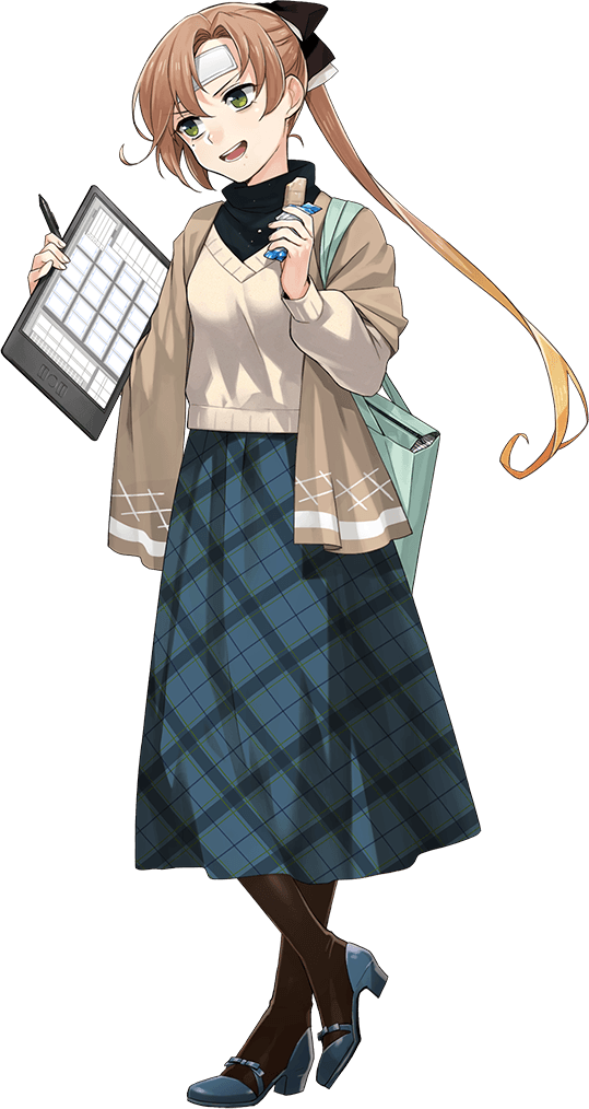 1girl, akigumo_(kancolle), akigumo_kai_ni_(kancolle), black_pantyhose, black_sweaer, blue_footwear, blue_skirt, brown_hair