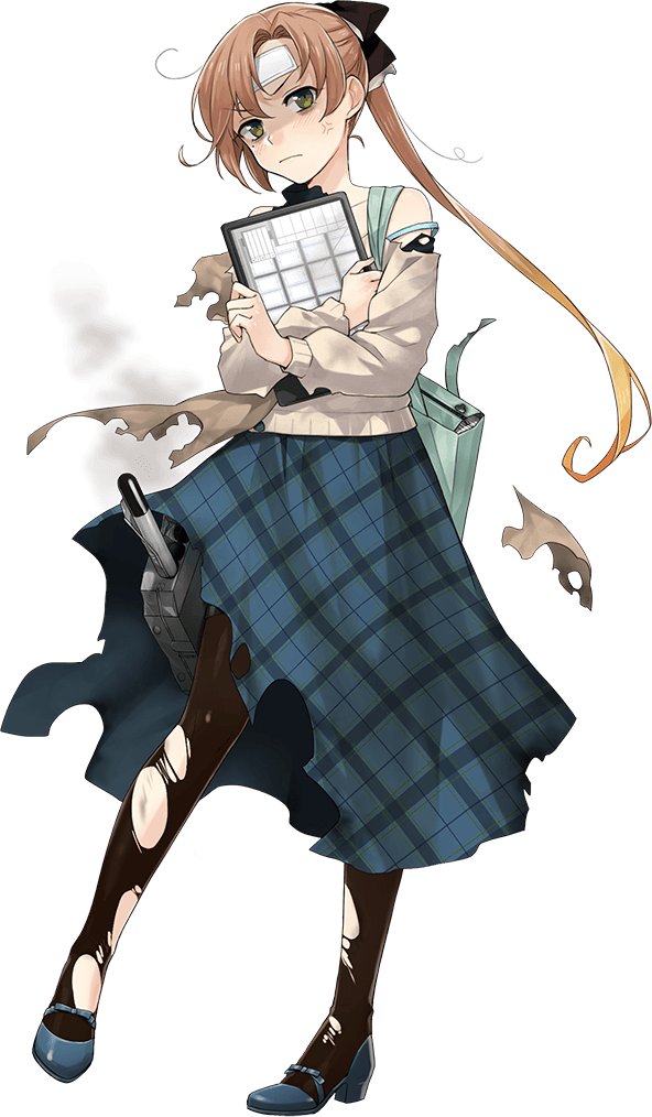 1girl, akigumo_(kancolle), akigumo_kai_ni_(kancolle), black_pantyhose, black_sweater, blue_footwear, blue_skirt, brown_hair