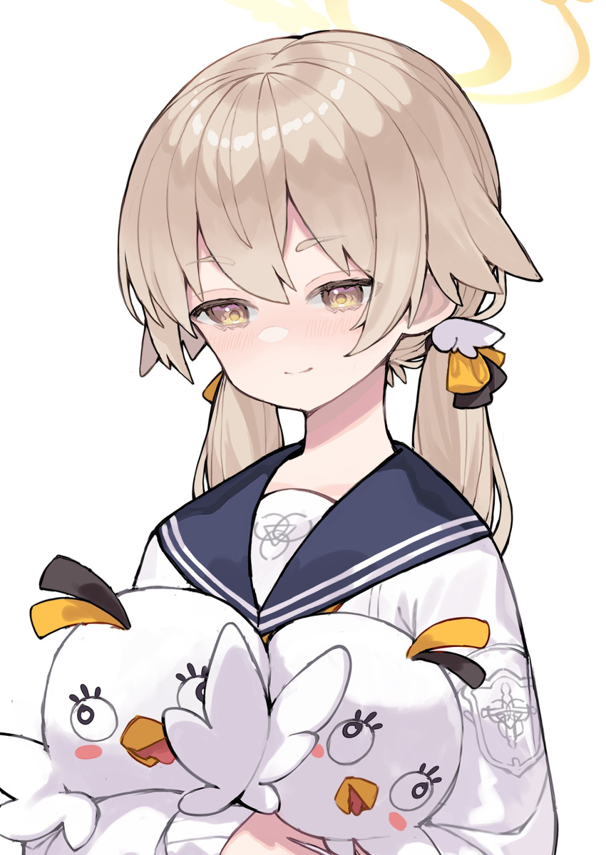 absurdres, blue_archive, blue_sailor_collar, cardigan, hair_flaps, halo, hifumi_(blue_archive), highres