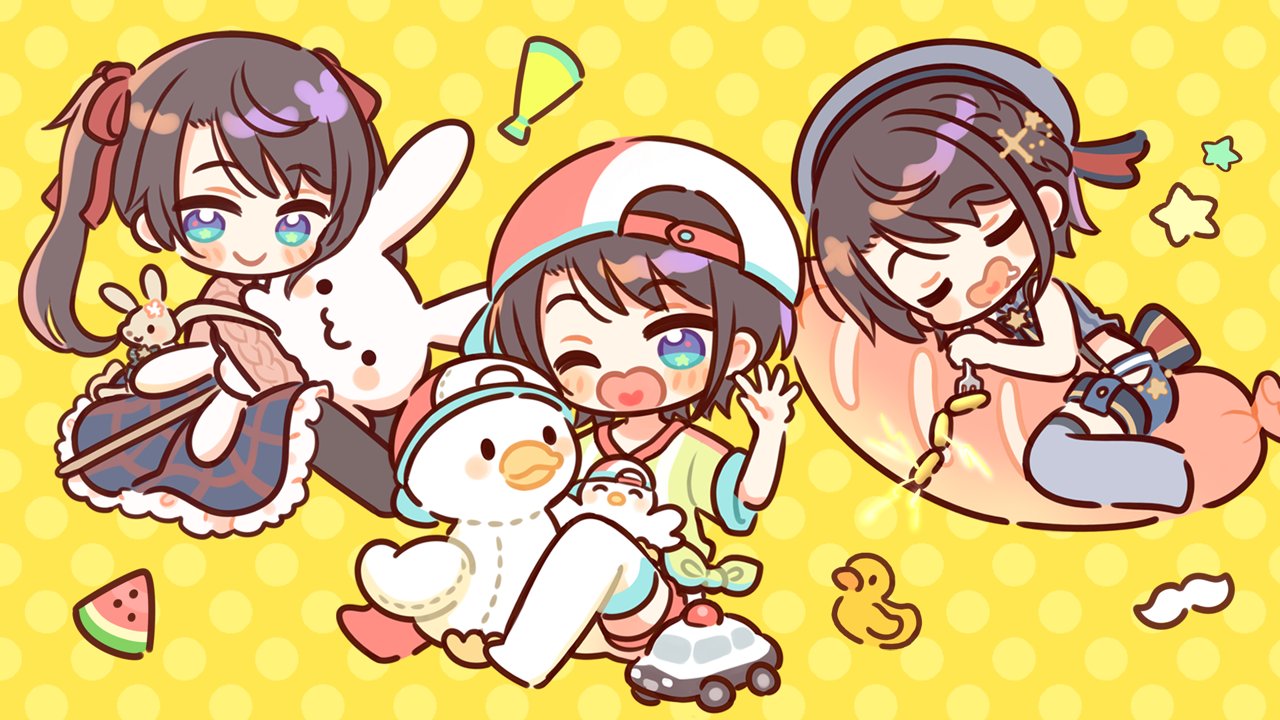 baseball_cap, black_hair, blue_eyes, braid, drooling, fork, hair_ribbon, hat