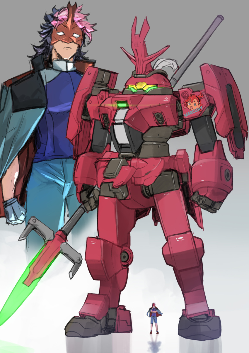 1boy, absurdres, asticassia_school_uniform, beam_lance, brown_hair, darilbalde, dark_skin, demi_trainer