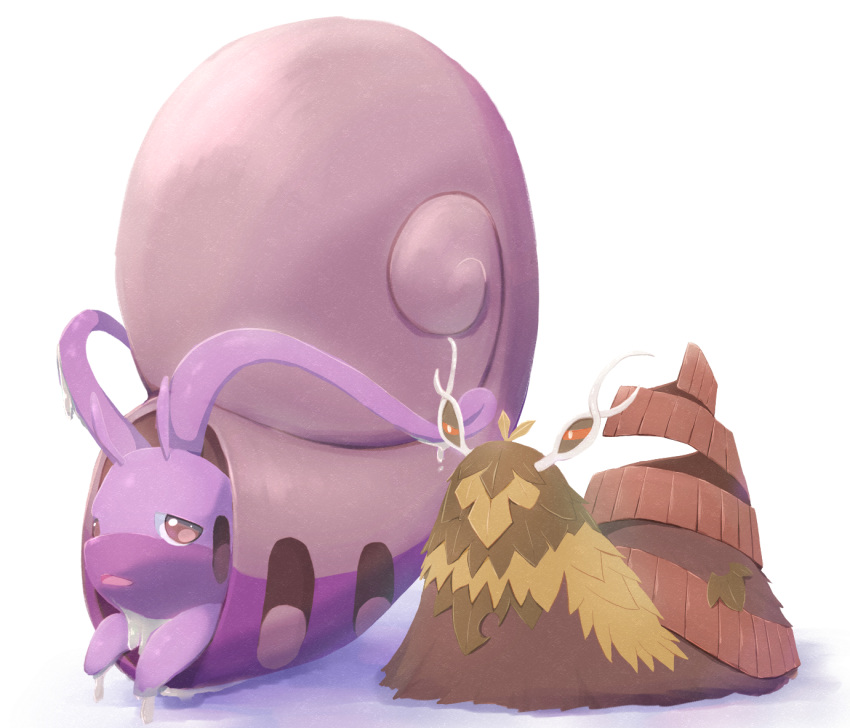 animal_focus, antennae, bright_pupils, brown_eyes, commentary, hisuian_goodra, mok4suke, no_humans