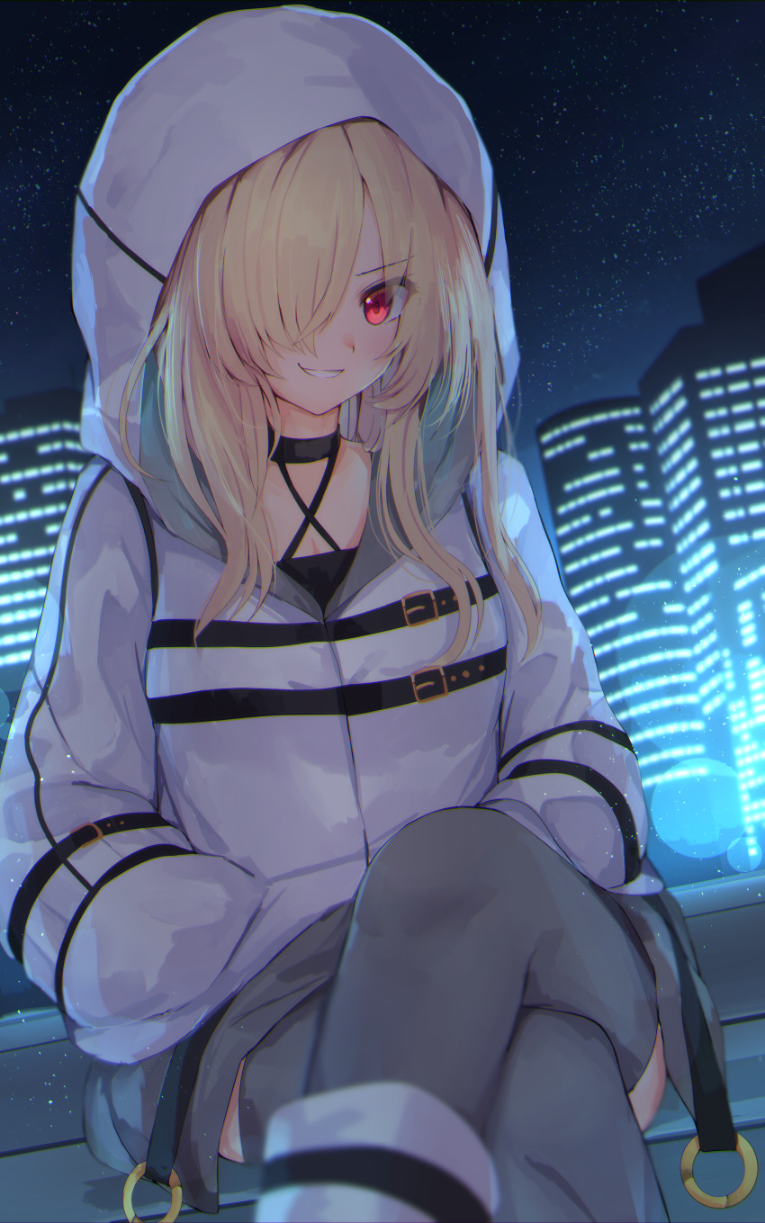 >:), 1girl, 9_-nine-_kokonotsu_kokonoka_kokonoiro, absurdres, bangs, belt, black_belt, black_choker