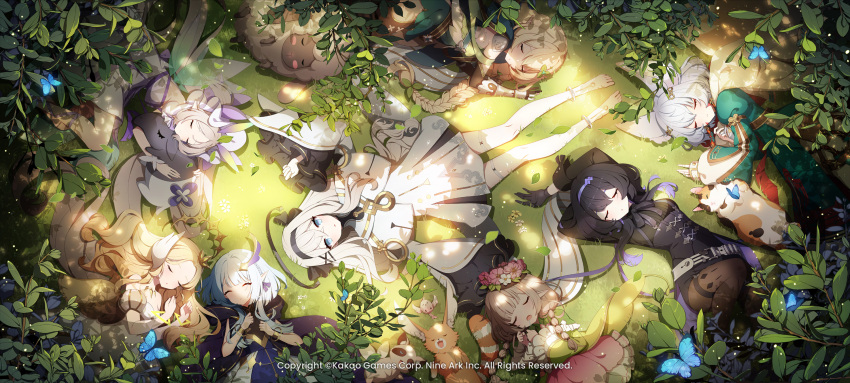 animal, animal_ears, bangs, barefoot, belt, bird, black_dress, black_gloves