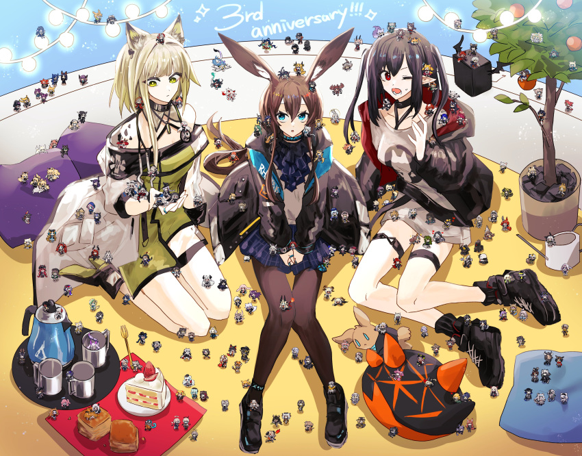 6+boys, 6+girls, a_deer_of_nine_colors, absurdres, amiya_(arknights), angelina_(arknights), anniversary, arknights