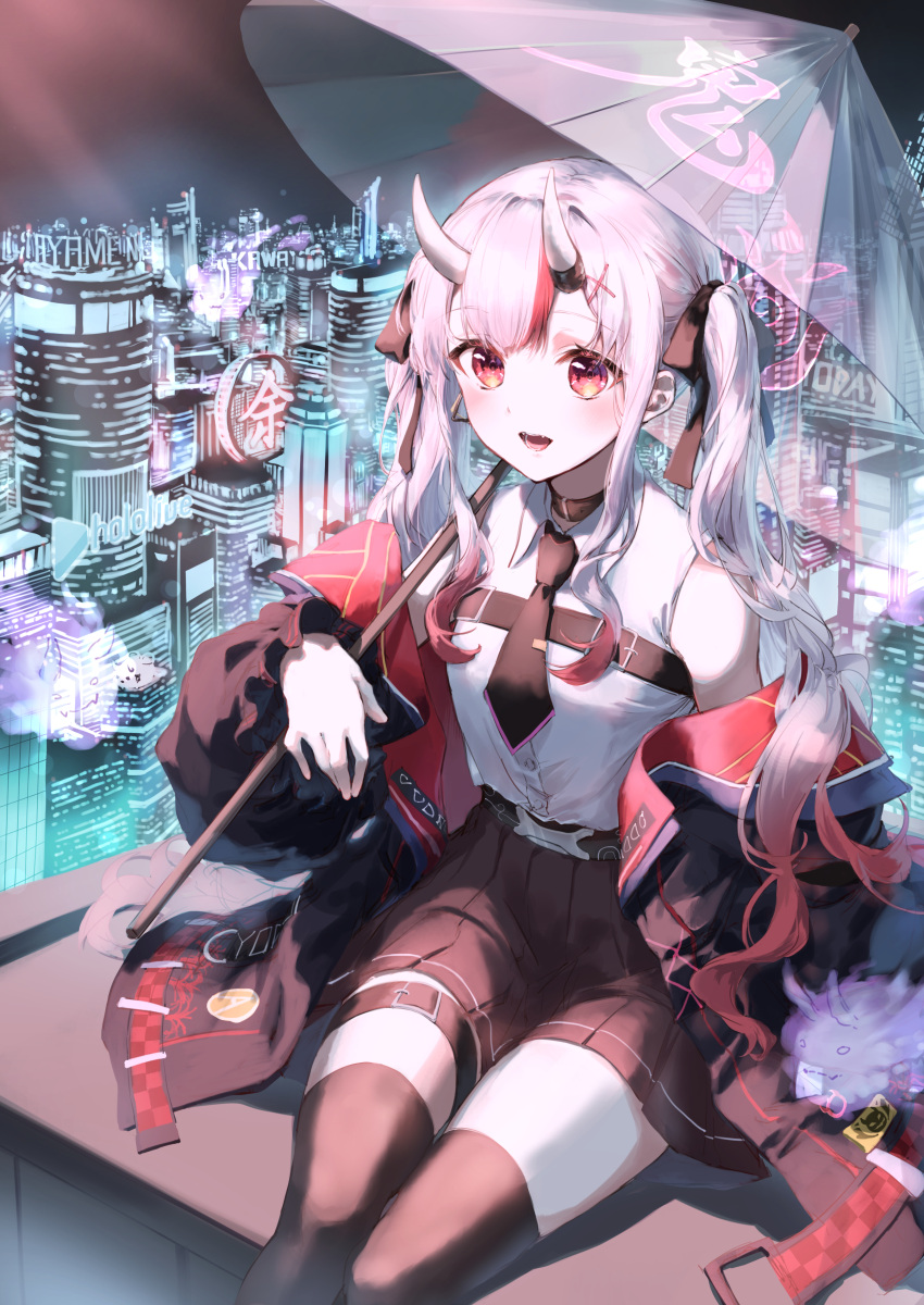 1girl, absurdres, bangs, belt, belt_collar, black_belt, black_jacket, black_necktie