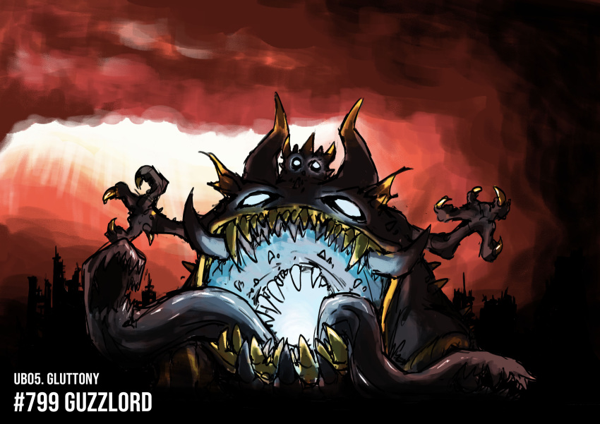 absurdres, animal_focus, arms_up, blacknirrow, blank_eyes, blue_eyes, character_name, claws