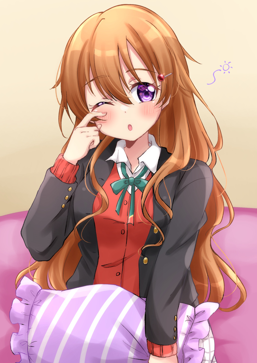1girl, absurdres, bangs, birthday, blush, breasts, commentary, hair_ornament