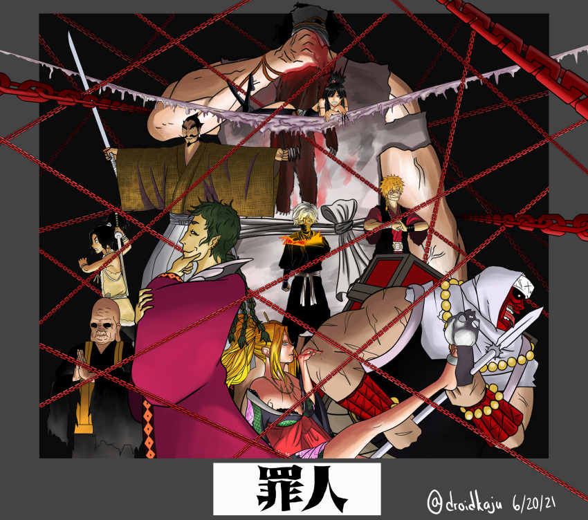 absurdres, akaginu, aza_choubei, droidkaju, gabimaru, highres, horubo_(jigokuraku), jigokuraku