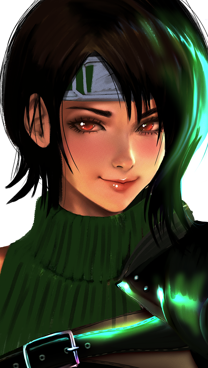 1girl, armor, blush, brown_hair, close-up, english_commentary, final_fantasy, final_fantasy_vii