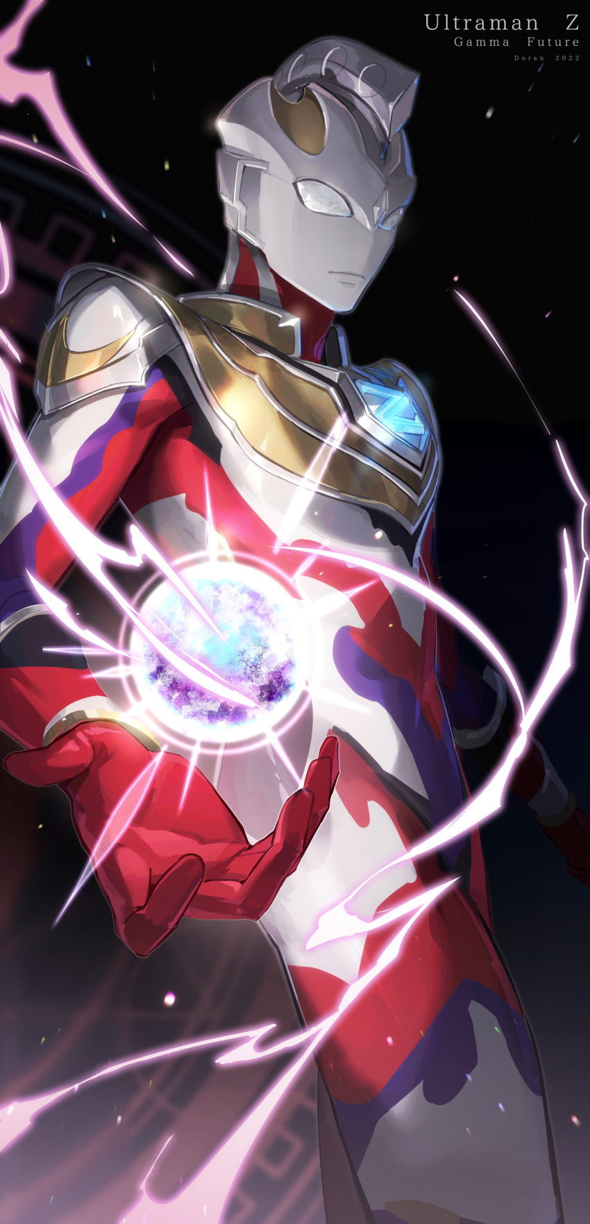 1boy, 2022, absurdres, alien, artist_name, clenched_hand, cowboy_shot, doran_(doran7280)