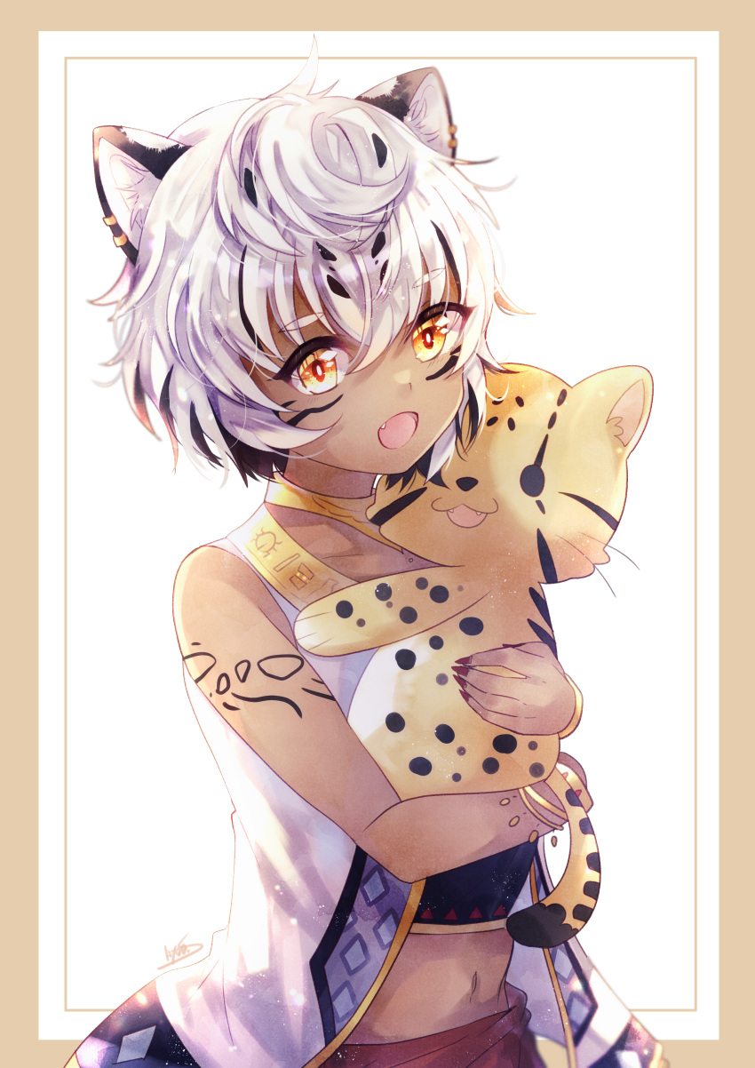 1boy, absurdres, animal_ears, black_hair, bracelet, cat_boy, cat_ears, cat_tail
