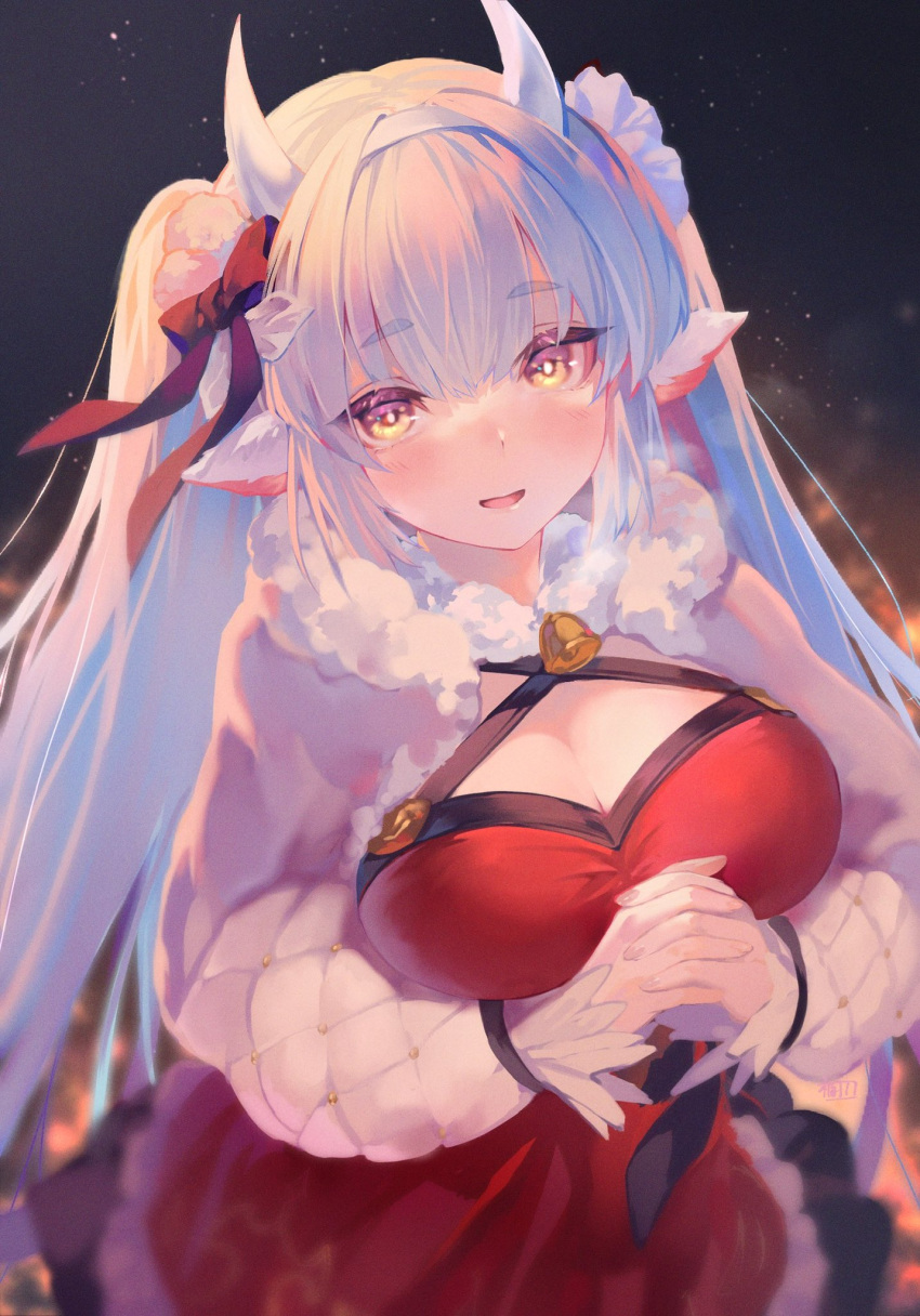 animal_ears, blue_hair, catura_(granblue_fantasy), cow_ears, cow_girl, draph, granblue_fantasy, highres