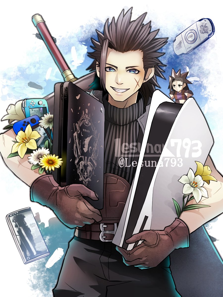 1boy, armor, belt, black_hair, black_pants, black_shirt, blue_eyes, brown_belt