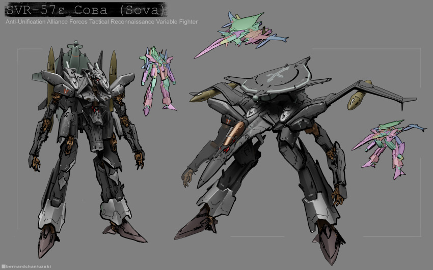 absurdres, aircraft, anti-u.n., awacs, battroid, canards, comparison, concept_art