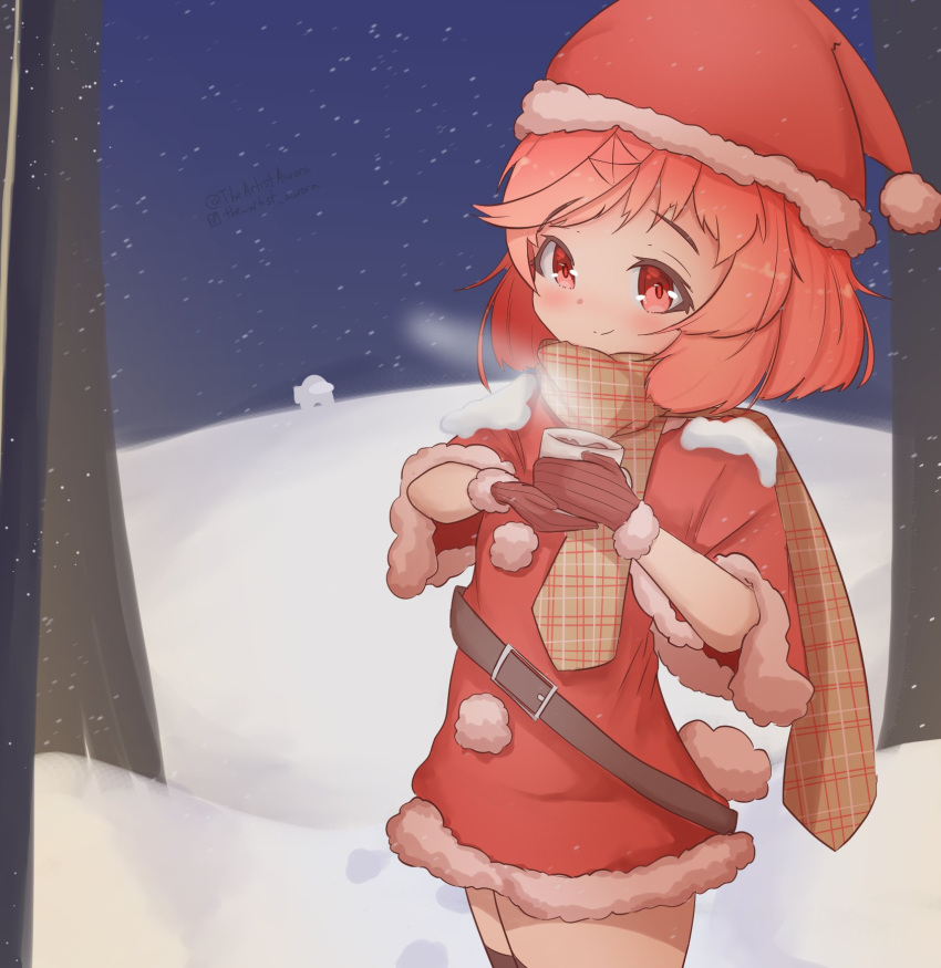 1girl, among_us, artist_name, bangs, belt, belt_buckle, black_thighhighs, blush